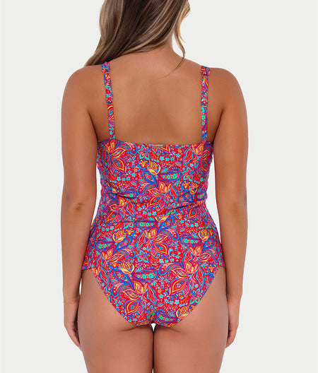 Printed Taylor Underwire Tankini Top: Rue Paisley