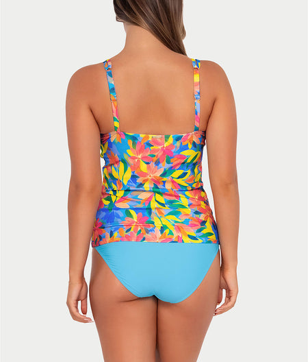 Printed Taylor Underwire Tankini Top: Shoreline Petals