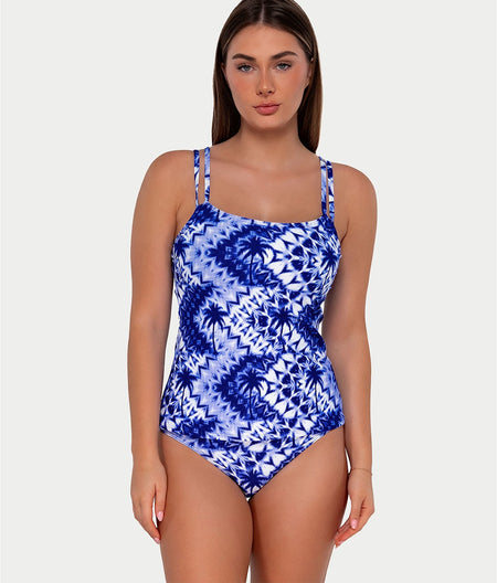 Printed Taylor Underwire Tankini Top: Tulum