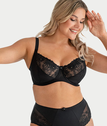 St. Tropez Side Support Bra: Black