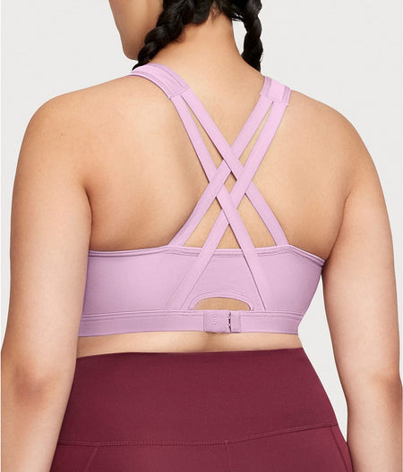 Zip-Up Front-Close Wire-Free Sports Bra