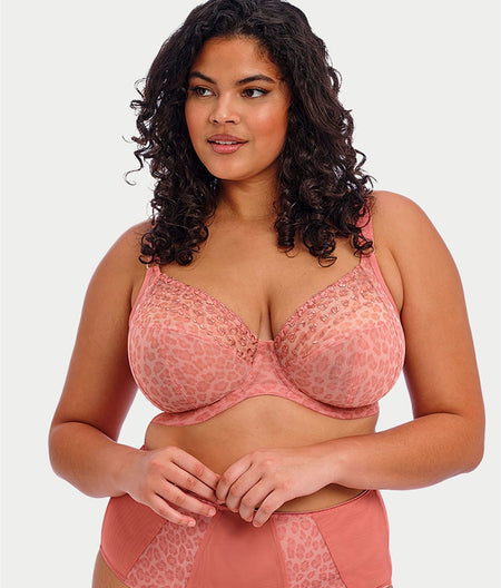 Matilda Side Support Plunge Bra: Rose Leo