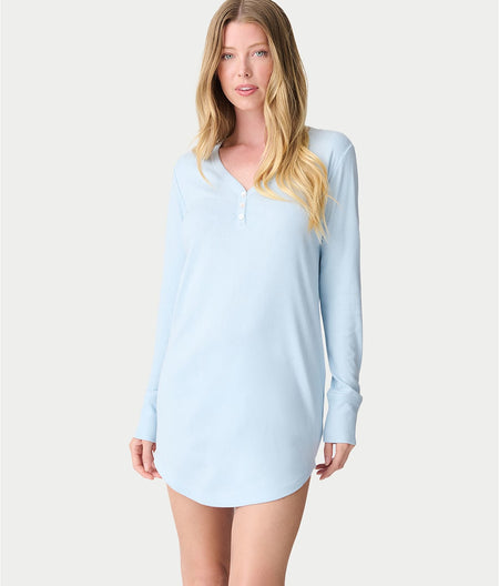 Pointelle Hearts Knit Sleep Shirt