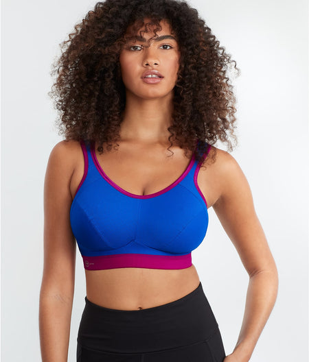 High Impact Wire-Free Sports Bra: Pacific Blue