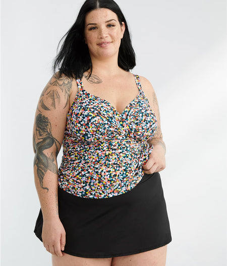 Plus Size Live In Color Rock Skirted Bikini Bottom