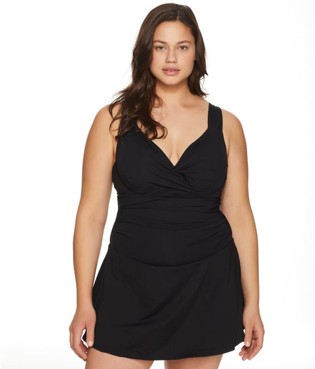 Plus Size Live In Color Underwire Swim Dress