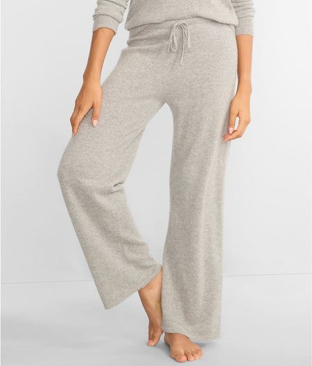 Cashmere Wide Leg Knit Lounge Pants