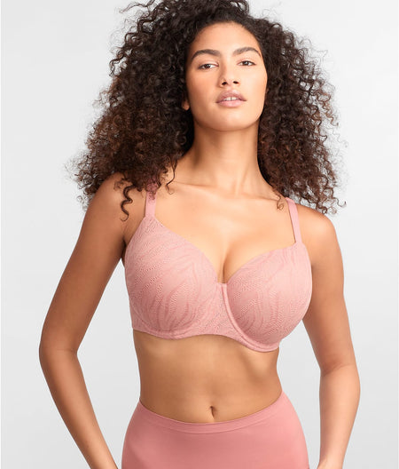 The Favorite T-Shirt Bra: Smooth Lace Ash Rose