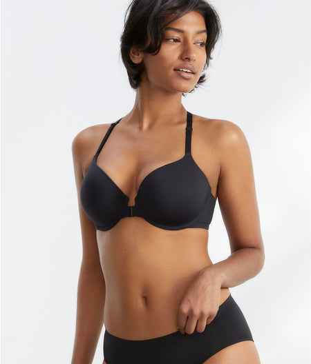 The Effortless Front-Close Bra: Black