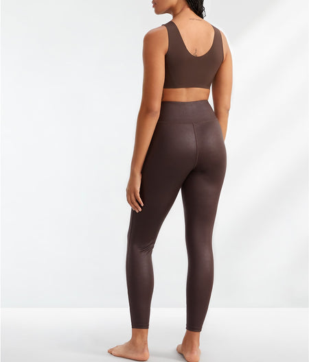 The Faux Leather High-Waist Leggings