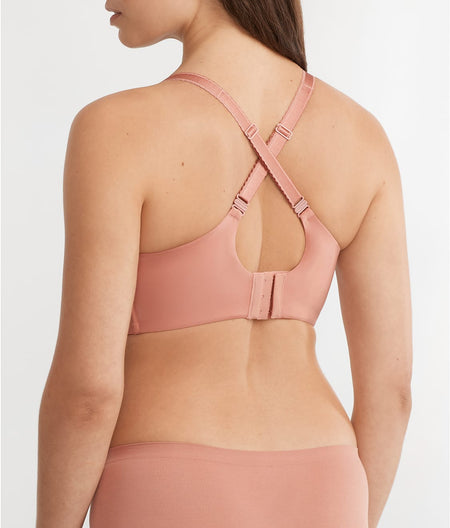 The Favorite Wire-Free Smoothing T-Shirt Bra: Ash Rose