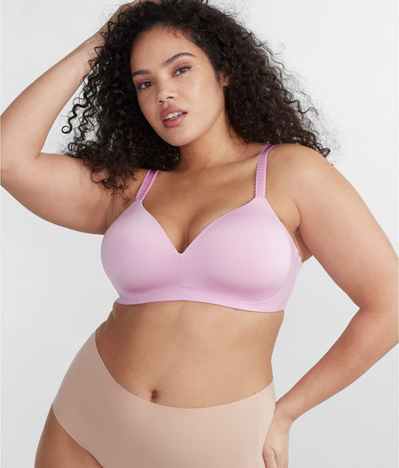 The Favorite Wire-Free Smoothing T-Shirt Bra: Pastel Lavender