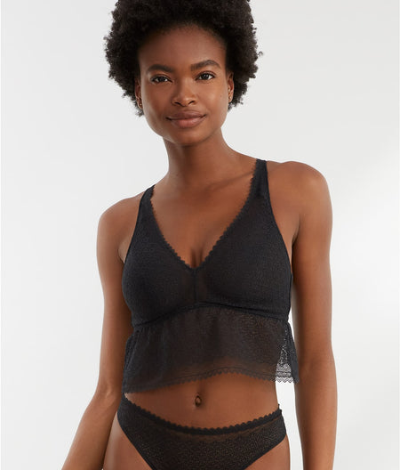 The Flirty Lace Longline Bralette