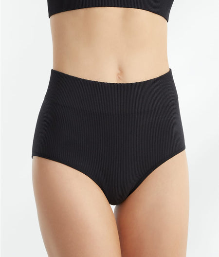 The Ribbed Seamless High-Waist Brief