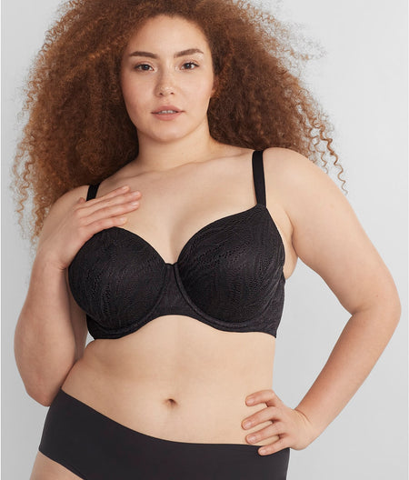 The Favorite T-Shirt Bra: Smooth Lace Black