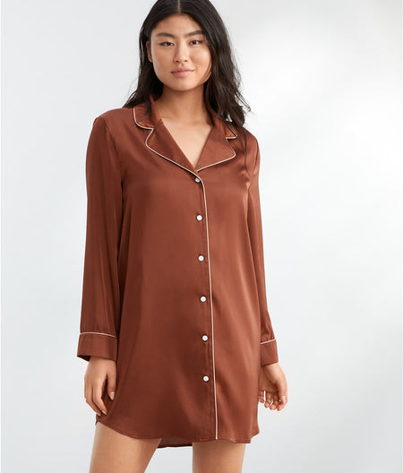 The Washed Satin Sleep Shirt