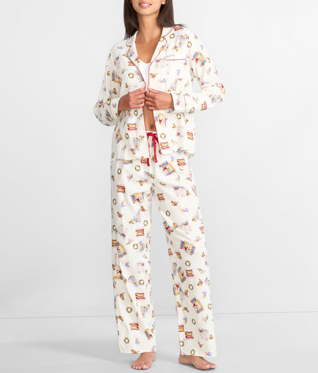 The Cozy Brushed Cotton Printed Pajama Set