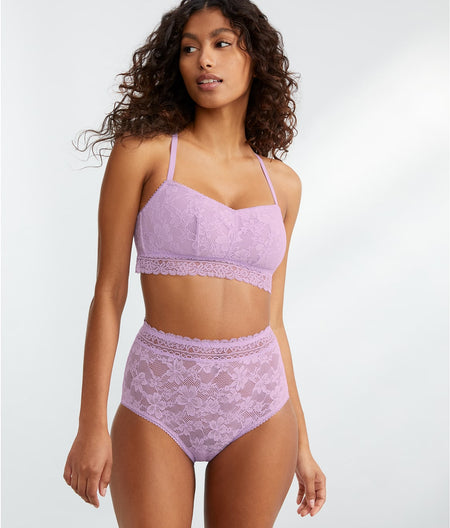 The Soft Stretch High-Waist Lace Brief