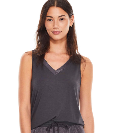 Rise and Shine Satin and Jersey Tank