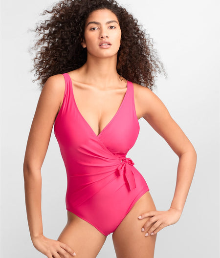 The Slimming Plunge Side-Tie One-Piece