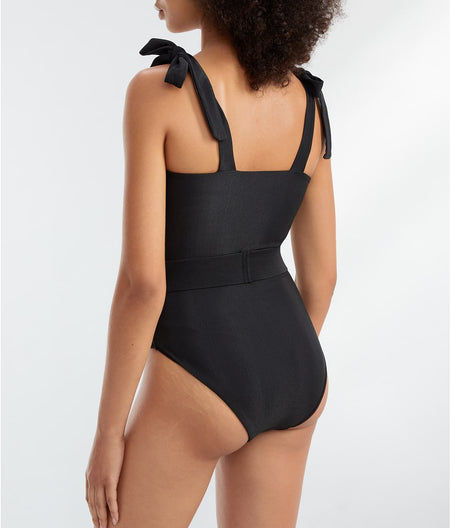 Sydney Solid Belted One-Piece