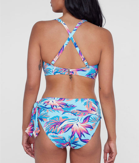 Tie Front Bikini Top: Tropical Tranquility