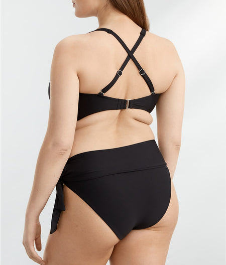 Tie Front Bikini Top: Eco Onyx