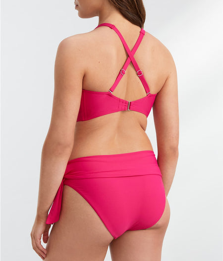 Tie Front Bikini Top: Hibiscus