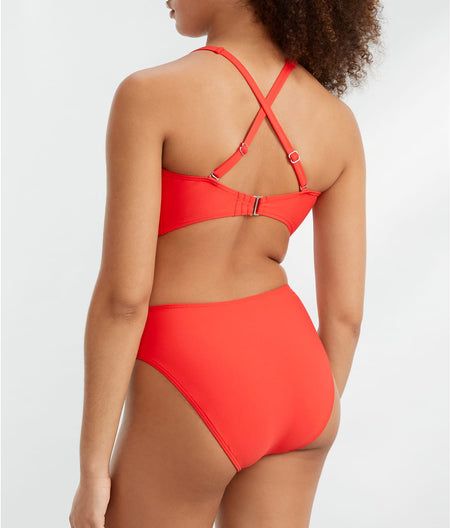 Tie Front Bikini Top: Poppy