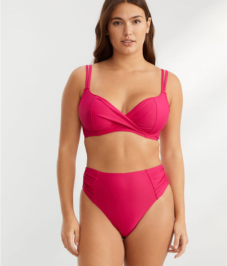 Wrap Bikini Top: Hibiscus