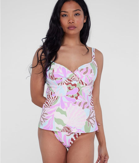 Underwire Wrap Tankini Top: Ocean Treasures