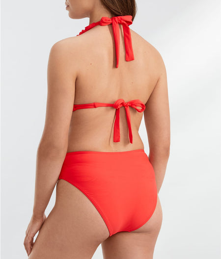 Ruched High-Waist Bikini Bottom