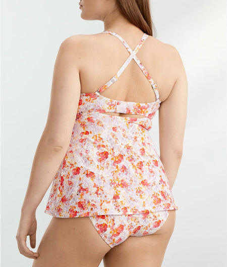 Charmed Romance Tie Front Underwire Tankini Top