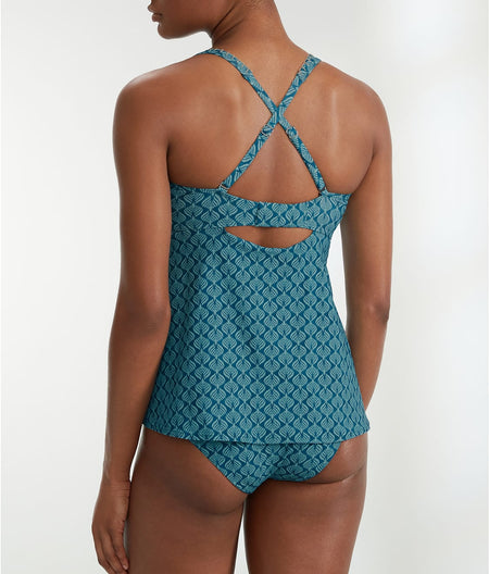 Nautilus Tie Front Underwire Tankini Top