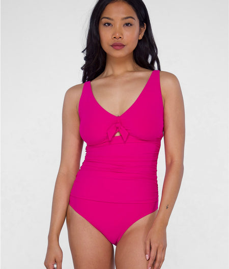 Tie Front Underwire One-Piece