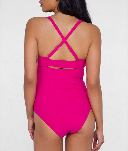 Tie Front Underwire One-Piece