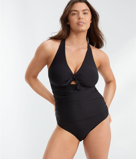 Tie Front Underwire One-Piece