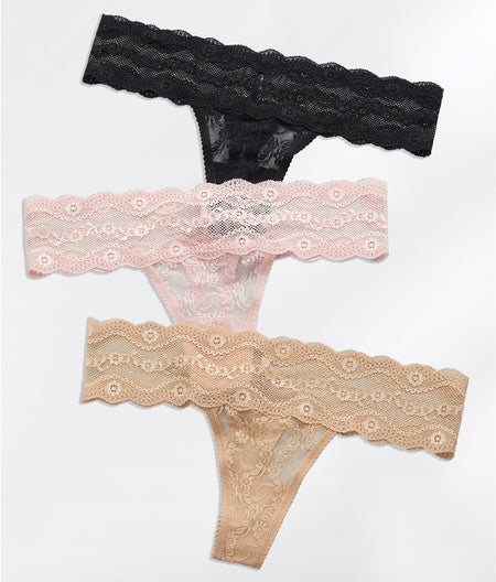 Lace Kiss Thong 3-Pack