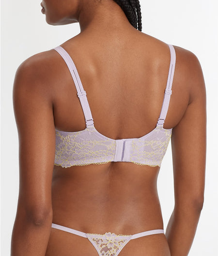 Lightly Lined Demi Bra: Lavender / Sulphur