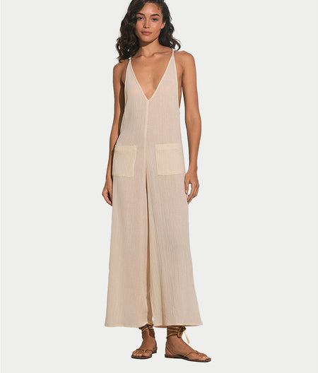 Woven Jumpsuit Cover-Up