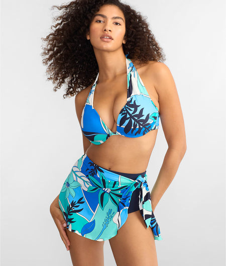 Mosaic Garden Contours Halo Sarong Bikini Bottom