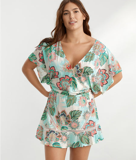 Tropical Lotus Adorn Cover-Up