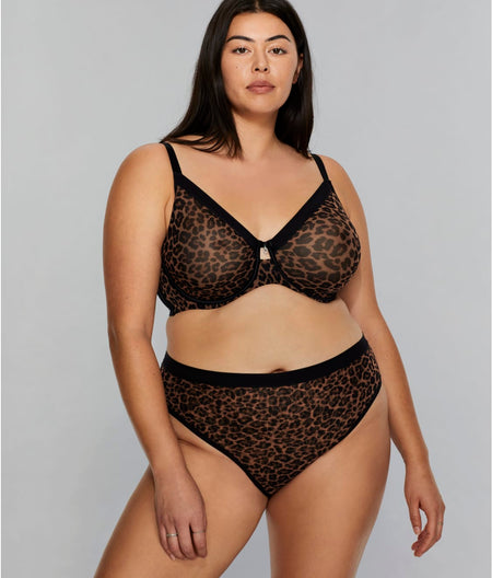 All You Leopard Mesh Bra