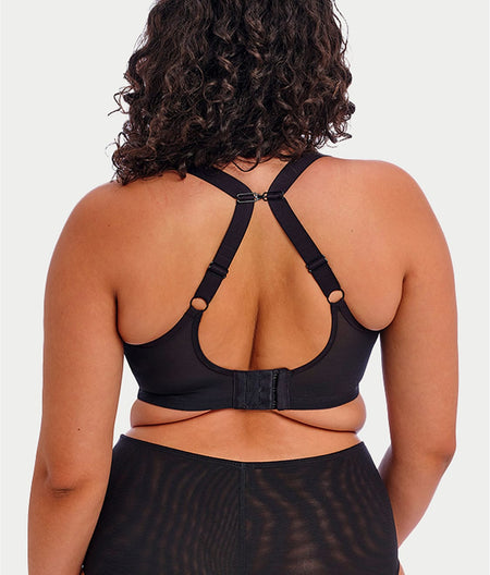 Matilda Side Support Plunge Bra: Black Dot