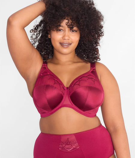 Cate Side Support Bra: Berry