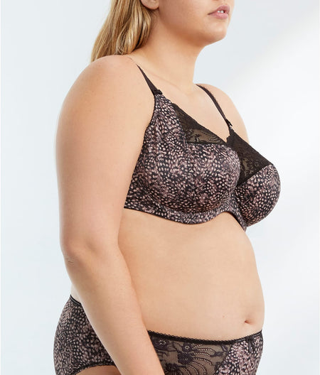 Morgan Side Support Bra: Ebony