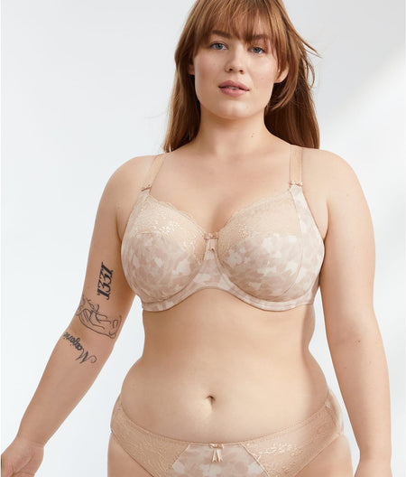 Morgan Side Support Bra: Almond