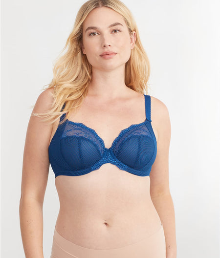 Charley Side Support Plunge Bra : Petrol