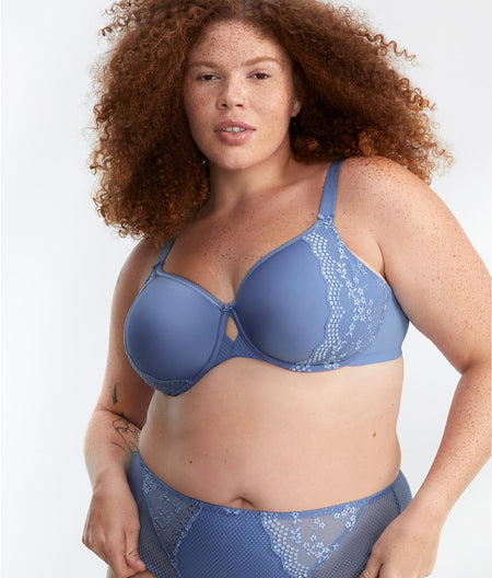 Charley Spacer T-Shirt Bra: Cornflower