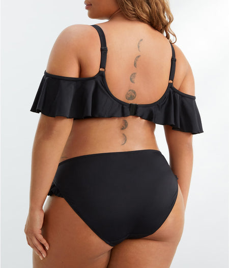 Plus Size Plain Sailing Ruffle Underwire Bikini Top